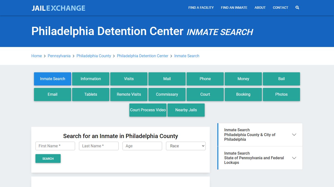 Philadelphia Detention Center, PA Inmate Search: Roster & Mugshots