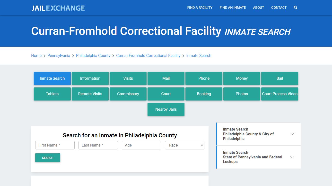 Curran-Fromhold Correctional Facility Inmate Search - Jail Exchange